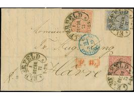 “ELBERFELD 1.DECBR.71” (Spalink 12-4) mehrfach klar auf Norddeutscher Postbezirk ½ Gr., 1 Gr. und 2 Gr. gezähnt als tarifgere