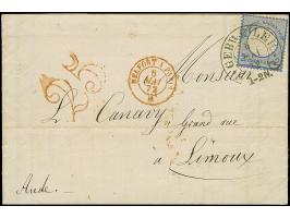 “GEBWEILER 6.MAI.72” (Spalink 13) klar auf kleiner Schild 2 Gr. grauultramarin als tarifgerechte Einzelfrankatur auf komplett