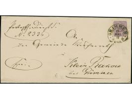 “GRIMMEN 12.MAI.77” (Spalink 15) sehr klar auf 5 Pfge bräulichviolett auf Faltbriefhülle “Portopflichtige Dienstsache” nach K