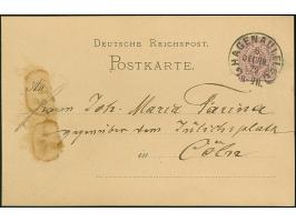 “HAGENAU I. ELS. 6.DECBR.79” (Spalink 16) klar auf Ganzsachenkarte 5 Pfge nach Köln. Die Karte links mit Leimflecken, ansonst