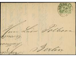 “HAMBURG I.A. 31.DECBR.71” (Spalink 17-1) klar auf Norddeutscher Postbezirk ⅓ Gr. gezähnt auf Drucksachenfaltbrief nach Berli