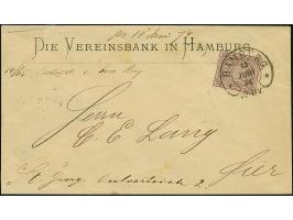 “HAMBURG** 13.JUNI.74” (Spalink 17-6) klar auf Norddeutscher Postbezirk Stadtpostmarke (½ Sch.) gezähnt auf Ortsbrief “Die Ve