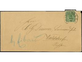 “HAMBURG-L.E. 12.MAI.75” (Spalink 17-13) ohne Zeitgruppenriegel klar auf 3 Pfge grün auf Drucksachen-Streifband nach Walddorf