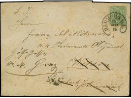 “HAMBURG-L.E. 15.MAI.75” (Spalink 17-15y) klar auf 3 Pfge gelblichgrün als tarifgerechte Einzelfrankatur auf Drucksachen-Stre