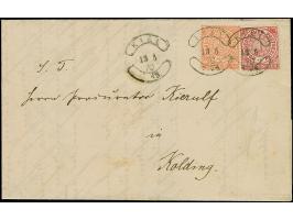 “KIEL 13.5.70” (Spalink 19-2) mehrfach klar auf Norddeutscher Postbezirk ½ Gr. und 1 Gr. gezähnt als tarifgerechte Frankatur 