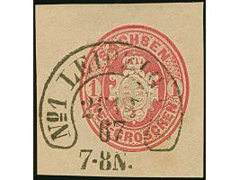 “LEIPZIG No. 1 28.12.67” (Spalink 21-1) kompletter und klarer Abschlag auf breitrandigem Ganzsachen-Ausschnitt Wappe 1 Ngr., 