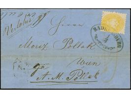 “RADKERSBURG”, klar auf 3 Kr. gelb, farbfrisch und gut gezahnt, auf kompletter Drucksache nach Wien mit rückseitigem Ankunfts