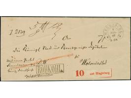 “MAGDEBURG 7.AUG.67” (Spalink 23) klar auf portofreiem, kompletten Paketbegleit-Faltbrief mit Beamtenstempel “Rohkohl” nach W