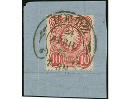 “METZ 24.APRIL.74” (Spalink 25-1N) sehr klar auf 10 Pfge lilarot auf Briefstück. Die farbfrische Marke ist in einwandfreier E