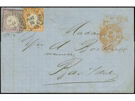 “MÜLHAUSEN i. ELS. BHF 19.MAI.73” (Spalink 26-6) zweimal recht klar auf kleiner Schild ¼ Gr. graupurpur und großer Schild ½ o