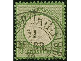 “STRASSBURG i. ELS. BHF 31.DECBR.74” (Spalink 36-2N) klar auf loser Marke ⅓ Gr. dunkelgrün. Die farbfrische Marke ist gut gep