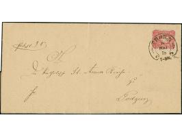 “THORN 24.MAI.75” (Spalink 38-1) klar auf 10 Pfge mattrosa auf komplettem Faltbrief nach Podgorz mit Ankunftsstempel, in einw