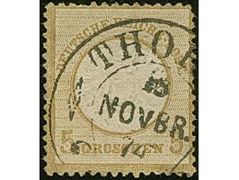 “THORN 18.NOVBR.74” (Spalink 38-2) klar auf loser Marke großer Schild 5 Gr. ockerbraun. Die farbfrische Marke ist deutlich ge