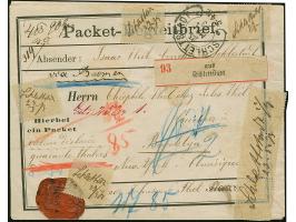 “SCHLETTSTADT 23.MAI.73” (Spalink 33) auf kleiner Schild orange rückseitig auf Wert-Paketbegleit-Vordruck-Briefkuvert für ein