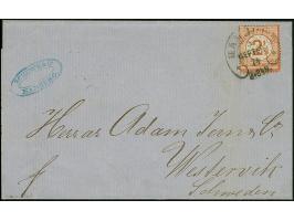 “HAMBURG 3.SEPTBR.74” (Spalink 17-10) klar auf Ausgabe 1874 2½ auf 2½ Gr. rötlichbraun mit Plattenfehler “versetzte 1 der ½ s