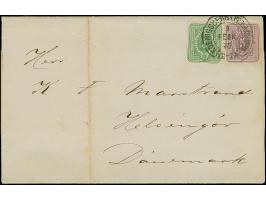 “KÖNIGSBERG i. PR.P.A. OST BHF 1.FEBR.75” (Spalink 20-2) klar auf 3 Pfge stumpfgrün und 5 Pfge violett als tarifgerechte Fran