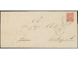 “BÜTZFLETH 21.MARZ.79” (Spalink 3) klar auf 10 Pfge karminrosa auf komplettem Faltbrief nach Freiburg in Hannover mit Ankunft