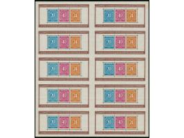 1946, Zeughaus-Blockpaar, jeweils im kompletten Kleinbogen mit 10 Blocks, postfrisch mit den üblichen Kalanderbügen, ansonste