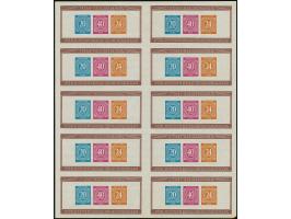 1946, Zeughaus-Blockpaar, jeweils im kompletten Kleinbogen mit 10 Blocks, postfrisch mit den üblichen Kalanderbügen, ansonste