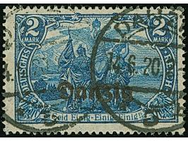 2 M. schwärzlichblau mit zeitgerechter Entwertung “DANZIG *5h 14.6.20”, in einwandfreier Erhaltung, sign. Kniep BPP und Infla