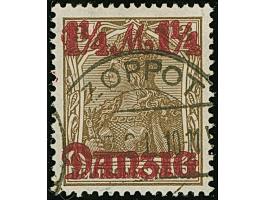 1¼ M. auf 3 Pfg. ohne Netzuntdruck, mit zeitgerechter Entwertung “ZOPPOT (*f*)…3.21”, in einwandfreier Erhaltung, sign. Kniep