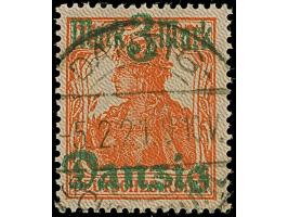 3 M. auf 7½ Pfg. mit doppeltem Netzunterdruck, dabei einmal Spitzen nach oben und einmal nach unten, mit zeitgerechter Entwer