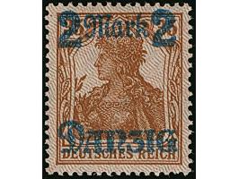 2 M. auf 35 Pfg. mit doppeltem Netzunterdruck, Spitzen nach oben, postfrisch und in tadelloser Erhaltung, sign. Hochkeppler u