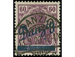 1920, großer Innendienst 60 Pfg. mit zeitgerechter Entwertung “DANZIG (*5)c 19.2.20”, in einwandfreier Erhaltung. Ein schönes