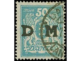 1923, 50 M. mittelgrünlichblau mit zeitgerechter Entwertung “(DANZIG-LANGFUHR c 23.7.(23)", in einwandfreier Erhaltung, sign.