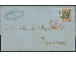 BERDICHEV (Ukraine): 10 kopeck brown &amp; blue, good to large margins, tied by clear dotted rectangular “163” with additiona