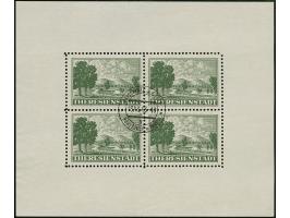 1943, Zulassungsmarke, vier Stück im beschnittenem Kleinbogenformat (134x110mm), als erster Druck dieser Ausgabe, später wurd