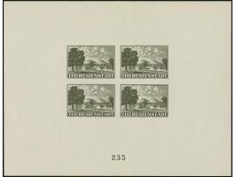 1944, Rot-Kreuz-Souvenirblock mit Zulassungsmarke in schwarz und Nummer "235" in schwarz, ungezähnt, ungebraucht ohne Gummi, 