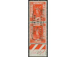 1940, Expo 1937 50C. im senkrechten Unterrandpaar mit gemeinsamen, senkrechten Aufdruck, im Unterrand Teil des Druckdatums, p