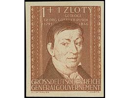 1944, Kulturträger 24-50 Gr. sowie 1 Zl., je ungezähnt, postfrisch, tadellos, je Kurzbefund Pfeiffer BPP (2010)