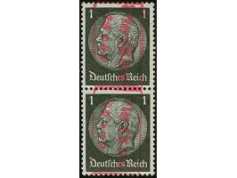 1941, 20 K. auf 1 Pfg., roter Handstempelaufdruck, senkrechtes Paar, dabei die obere Marke mit doppeltem Aufdruck, postfrisch