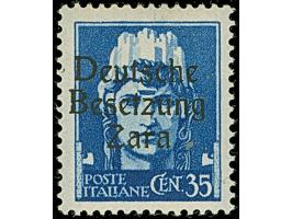 1943, 35 C. mit Aufdruckfehler “Kerbe im senkrechten Balken des B von BESETZUNG”, postfrisch, tadellos, eine seltene Marke mi