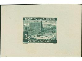 1939, Schuhfabrik Bata, Zlin 3K. schwarzgrün, Einzelabzug in von der endgültigen Ausgabe etwas abweichendem Format auf ungumm