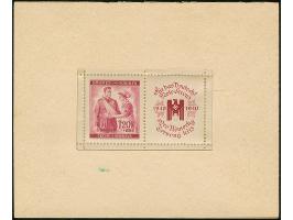 1940, Rotes Kreuz 1,20 K. dunkelrosa mit Zierfeld rechts, Farbprobedruck im Kleinbogenformat, sauber in Passepartout montiert