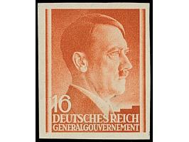 1941, Hitler 16 Gr. ungezähnt, postfrisch, tadellos, übliche, leicht radierte Blaustiftspur, eine sehr seltene Marke, sign. J