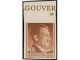 1941, Hitler 48 Gr. ungezähntes Oberrandstück, postfrisch, tadellos, eine sehr seltene Marke, sign. Jungjohann BPP sowie Foto