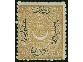 1873, Star &amp; Crescent (Duloz), 10 pa. yellowish beige, perf. 12, showing "Corrige" variety "corrected 10 on pos.33", unus