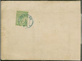 ⅓ Gr. bläulichgrün, farbfrisch und allseits außerordentlich breitrandig mit klarem DKr. “OLDENBURG 7.11” auf Drucksache (voll