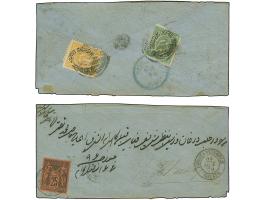 1879, 25 c. black on red rose tied to envelope by CONSTANTINOPLE GALATA 29/OCT/79, bilingual cds., adressed to Aleppo, on rev