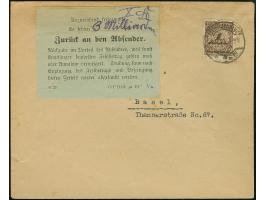 Korbedeckel 1 Mrd. M. durchstochen mit Stempel “BERLIN 14.11.23” auf unterfrankiertem Drucksachen-Umschlag nach Basel mit grü