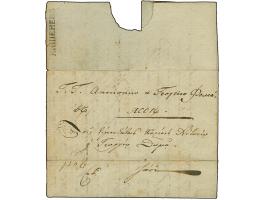 JASSI INCOMING MAIL: 1817, entire letter with straight-line “KISHINEV” despatch on reverse and addressed to Jassi, intact wax
