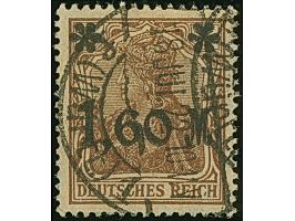1921, Germania Aufdruck 1,60 M. 5 Pfg. dunkelbraun, matter Aufdruck, farbfrisch und gut gezähnt, sauber gestempelt. Fotoattes