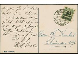 10 Mrd. auf 50 Mio. M. durchstochen mit Stempel “FALKENSTEIN (Kr. Schönau, Katzbach) 21.11.23” als tarifgerechte Einzelfranka