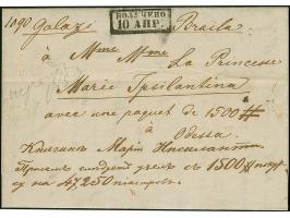 BRAILA: 1853, entire letter endorsed on front “Braila” and “Galazi”, written in Braila and routed via “GALATZ 1853 APRIL 8” (