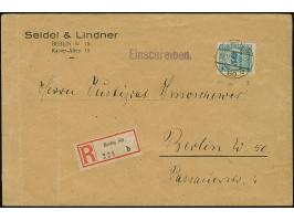 Korbdeckel 50 Mrd. M. durchstochen mit Stempel “BERLIN 30.11.12” auf überfrankiertem R-Ortsbrief über 100 g mit Ankunftsstemp