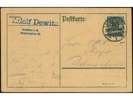 10 Mrd. auf 20 Mio. M. durchstochen mit Stempel “KONSTANZ 25.11.23” als tarifgerechte Einzelfrankatur auf Postkarte nach Delm